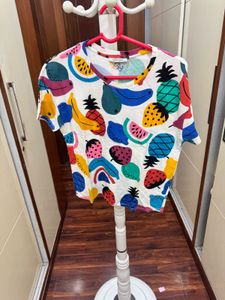Vibrant Fruit Print T-Shirt