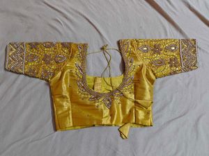 Exquisite Embellished Gold Blouse