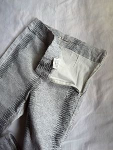 Grey Flared Split Pants