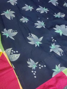 Blue Floral Print Kurta