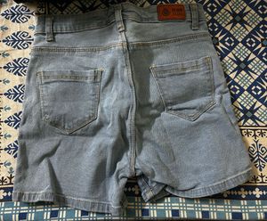 Light Wash Denim Shorts