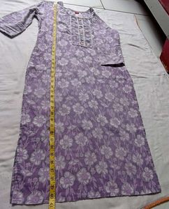 Purple Floral Cotton कुर्ता सेट kurta set