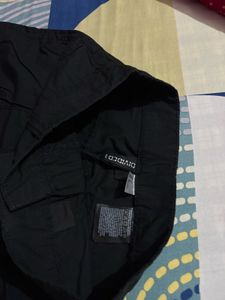 Black Cargo Wide Leg Pants