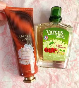 Amber Elixir Hand Cream & Cerise Pistache Perfume