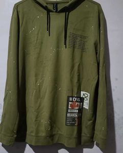 Olive Green Graphic Hoodie