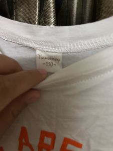 White Graphic T-Shirt cropped