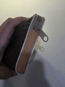 Pale Blue Floral Embossed Wallet+free pouch