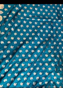 Teal Banarasi Silk Saree