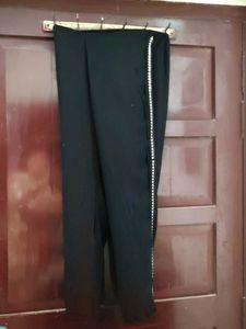 Elegant Black Co-ord Set with White Embroidery