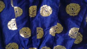 Blue Gold Print Ethnic Skirt