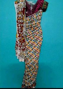 Beautiful ikkat cotton saree