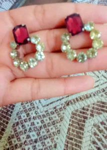 Stunning Gemstone Hoop Earrings