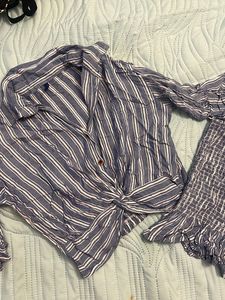 Co Ord Set Top And Tshirt Cover Up