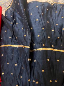 Red And Blue Sharara Set