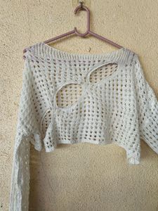 Crochet Knit Crop Top - Stylish &amp; Unique