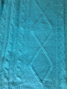 Teal Cable Knit Sweater