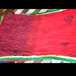 Vibrant Red & Maroon duppata