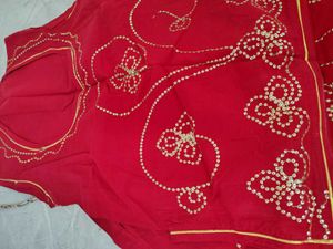 red rajasthani suit