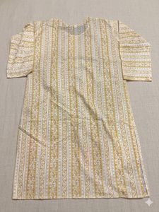 Yellow Floral Print Kurta