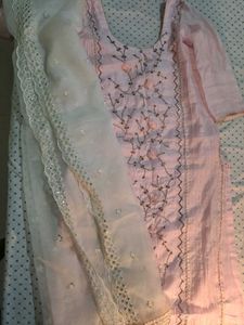 Pink Embroidered Kurta Set with Dupatta