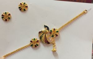 Peacock Design Gold Plated Choker Set