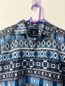 Stylish Geometric Print Short Sleeve Shirt