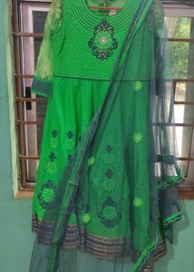 Green Embroidered Salwar Kameez