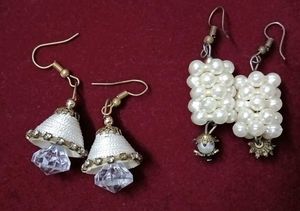 Elegant Pearl & Crystal Earrings