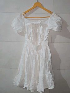 Chic White Off-Shoulder Mini Dress