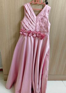 Elegant Pink Floral Gown