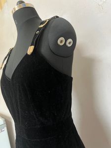Black Adjuster Sleeve Dress