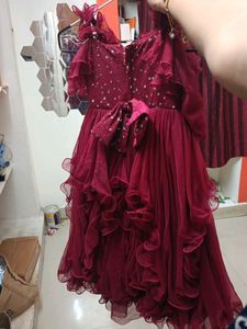 Stunning Ruffled Ethnic Gown