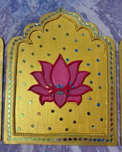 Set of 3 Lotus Wall Hangings- lippan art