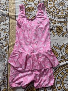 Unused Girls Pink Swimsuit with Frills