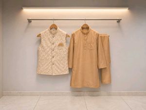 Boy's Kurta Set with Nehru Jacket