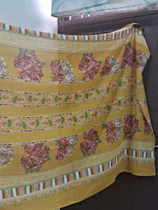 Elegant Yellow Floral Saree