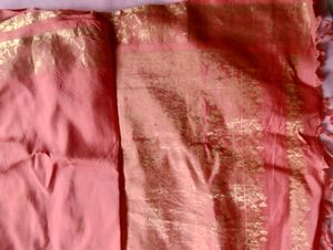 Elegant Silk Saree with Gold Print