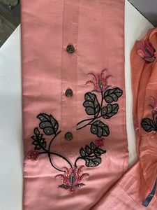 Elegant Peach Salwar Suit Set