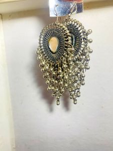 Bohemian Oxidized Jhumka Earrings