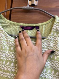 Light Green Embroidered Kurta