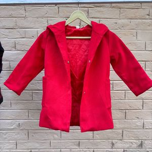 Red Hooded Kids' Coat