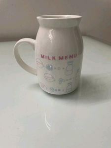 Milk Glass Cup With Lid