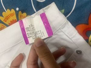 White Bootcut Denim Jeans