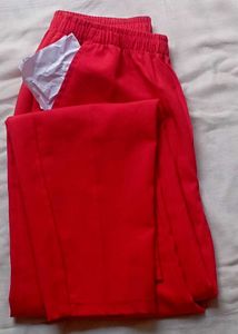 Vibrant Red cotton trouser. pant