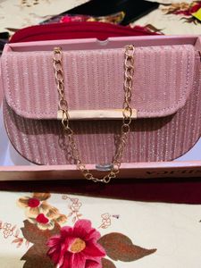 Sparkly Pink Clutch party wear new wdt tag