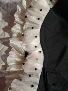 Cute Black Skirt Shorts with Ruffles