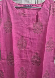 Pink Printed Kurta