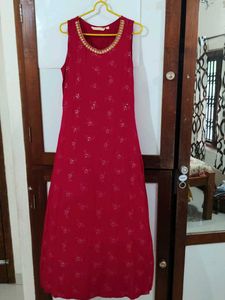 2 pieces Pink Kurta Set with Gold Print