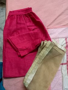anarkali suit with pant n dupatta