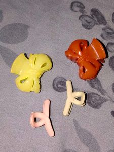 Set of 4 Cute Bow Hair Clips